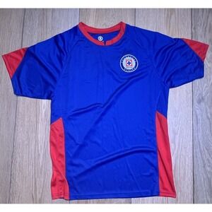Cruz Azul Mexico Soccer Club Jersey Shirt Blue and Red Men's Size Large
